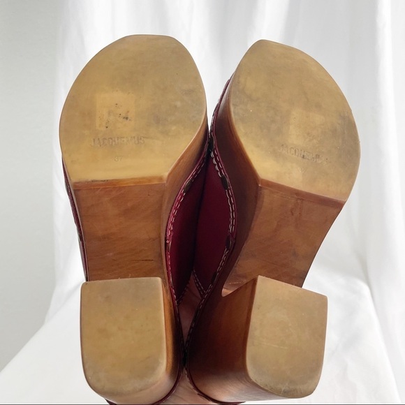 Jacquemus Les Sabots Leather Clog Mule Red - Picture 8 of 11